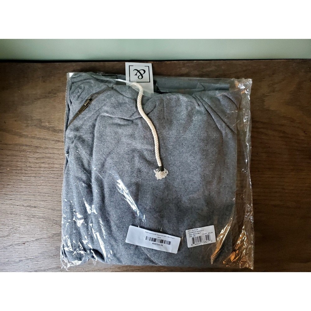 NWT Ampersand Avenue Gray Camo Elbow Patch Double Hood L/S Hoodie Size XXXL